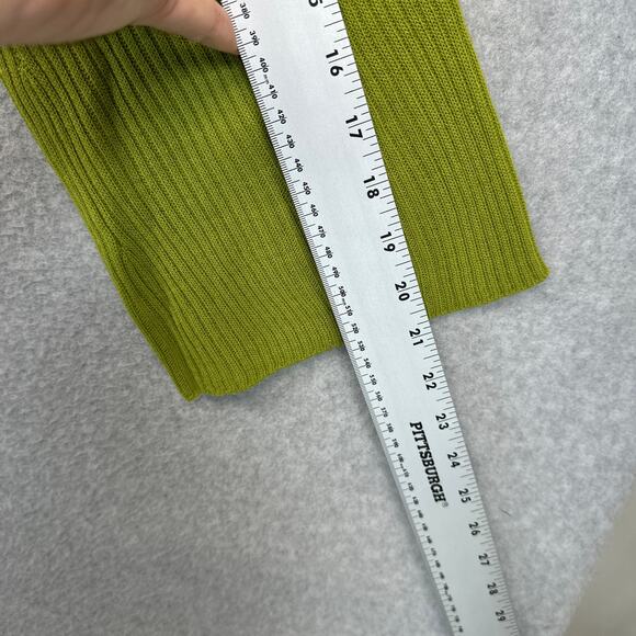 Newport News Sweater Dress Womens Size S Green 100% Acrylic Turtleneck Ribbed - Picture 11 of 11